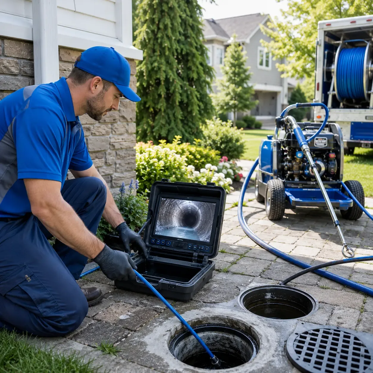 Outdoor drain cleaning professionals serving Riverdale, MI