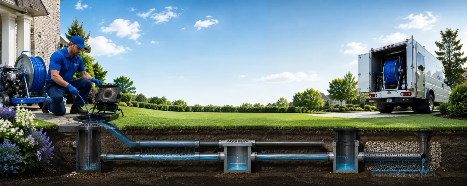 Outdoor drain cleaning information for Riverdale, MI